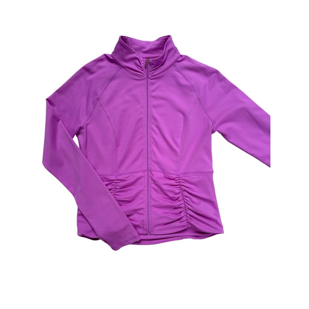 Calvin Klein Performance Full-Zip Ruched Running Jacket, Size L, #1055